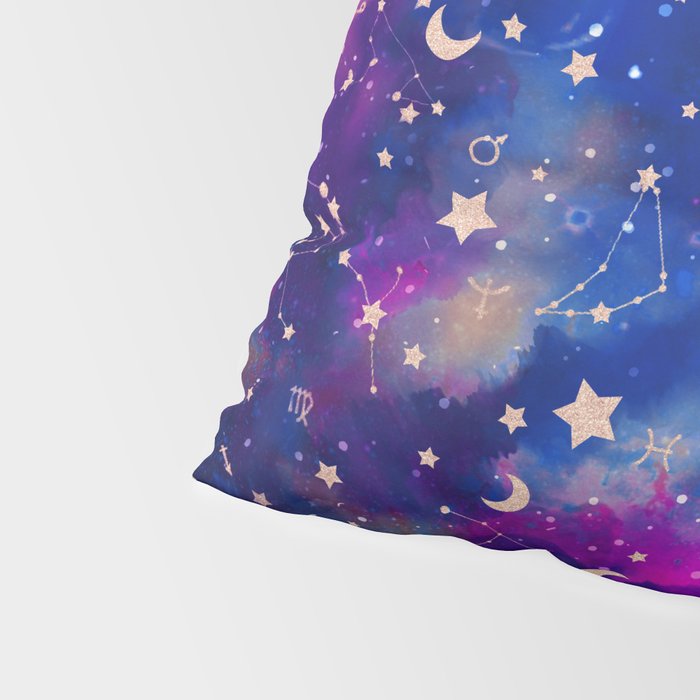 Zodiac - Watercolor Dark Pillow Sham Gallery Image 4