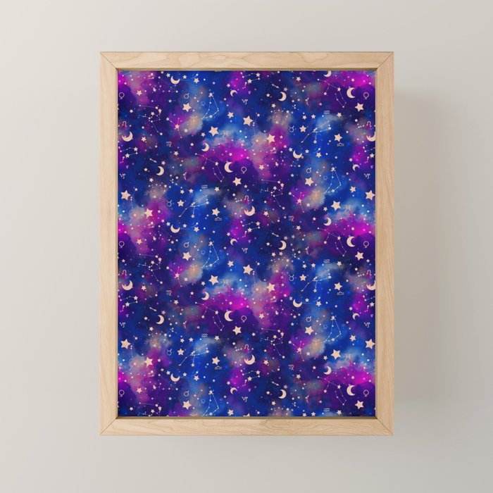 Zodiac - Watercolor Dark Mini Art Print Gallery Image 1