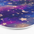 Zodiac - Watercolor Dark Bath Mat Gallery Image 3
