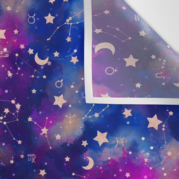 Zodiac - Watercolor Dark Wall Tapestry Gallery Image 3