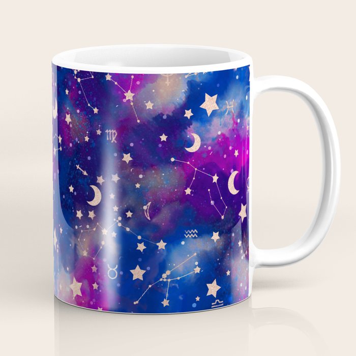 Zodiac - Watercolor Dark Coffee Mug Gallery Image 1