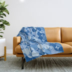 midcentury bold blue pop palette Throw Blanket Gallery Image 1