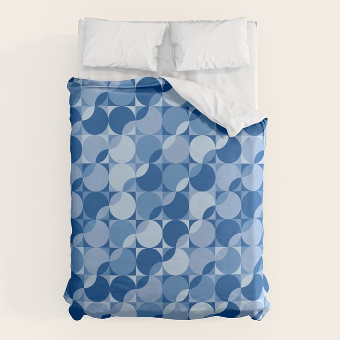 midcentury bold blue pop palette Duvet Cover Gallery Image 6
