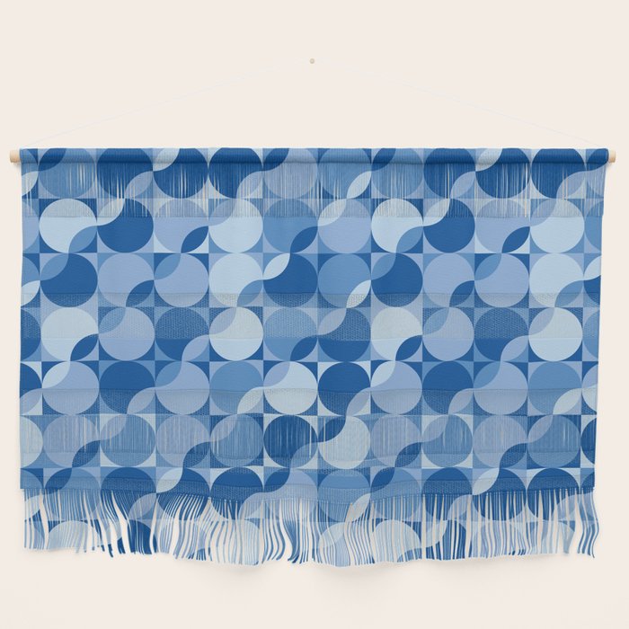 midcentury bold blue pop palette Wall Hanging Gallery Image 1