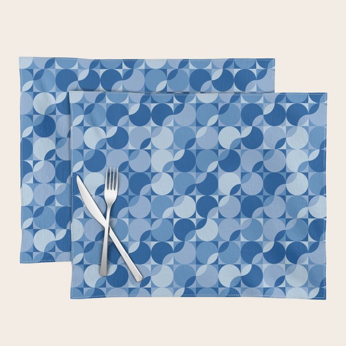 midcentury bold blue pop palette Placemat Gallery Image 1