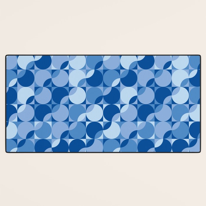midcentury bold blue pop palette Desk Mat Gallery Image 3