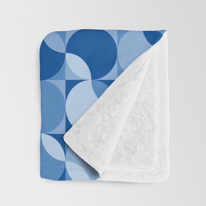 midcentury bold blue pop palette Throw Blanket Gallery Image 3