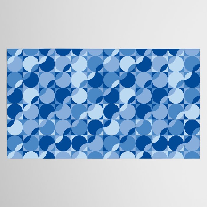 midcentury bold blue pop palette Tablecloth Gallery Image 2