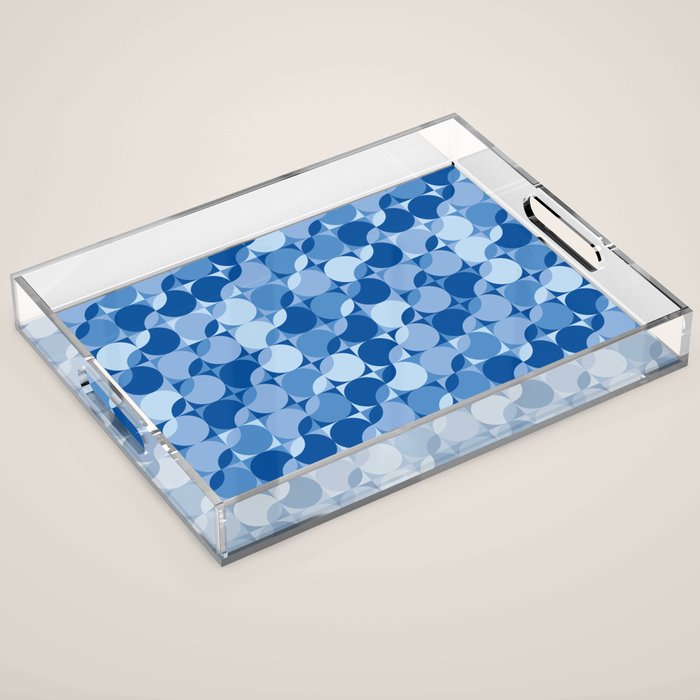 midcentury bold blue pop palette Acrylic Tray Gallery Image 1