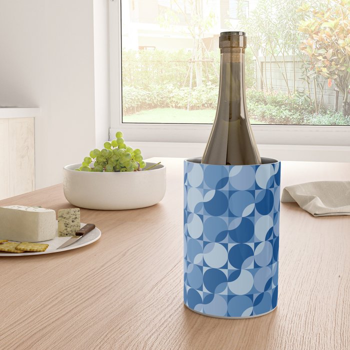 midcentury bold blue pop palette Wine Chiller Gallery Image 4