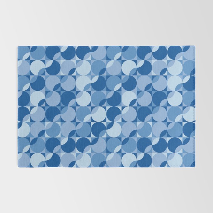 midcentury bold blue pop palette Rug Gallery Image 2