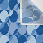 midcentury bold blue pop palette Wall Tapestry Gallery Image 3