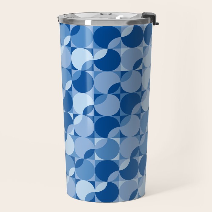 midcentury bold blue pop palette Travel Mug Gallery Image 2