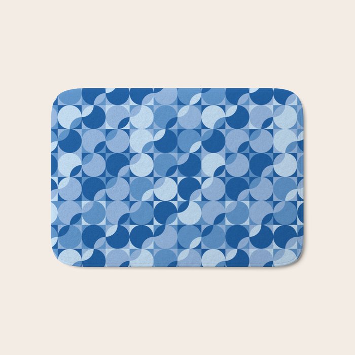 midcentury bold blue pop palette Bath Mat Gallery Image 1