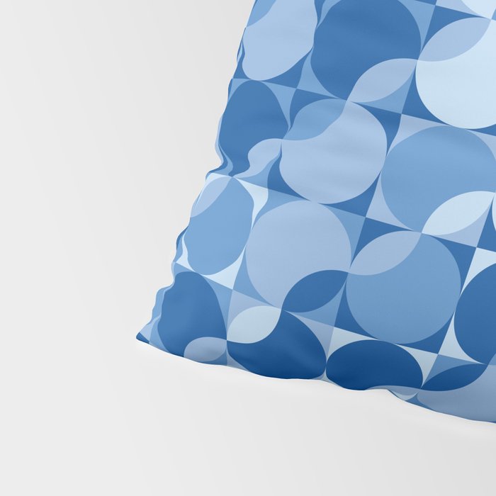 midcentury bold blue pop palette Pillow Sham Gallery Image 4