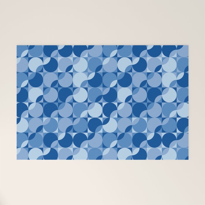 midcentury bold blue pop palette Welcome Mat Gallery Image 1