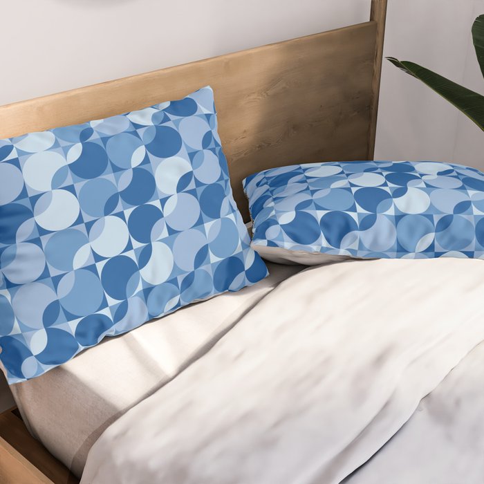 midcentury bold blue pop palette Pillow Sham Gallery Image 2