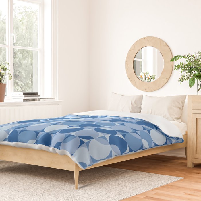 midcentury bold blue pop palette Duvet Cover Gallery Image 2