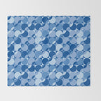 midcentury bold blue pop palette Throw Blanket Gallery Image 2