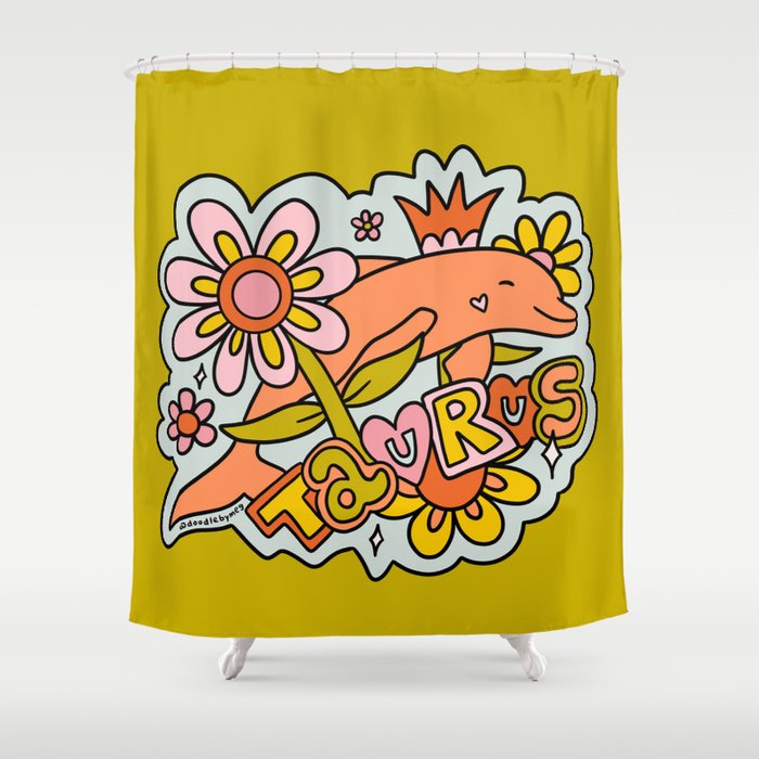 Taurus Dolphin Shower Curtain Gallery Image 1