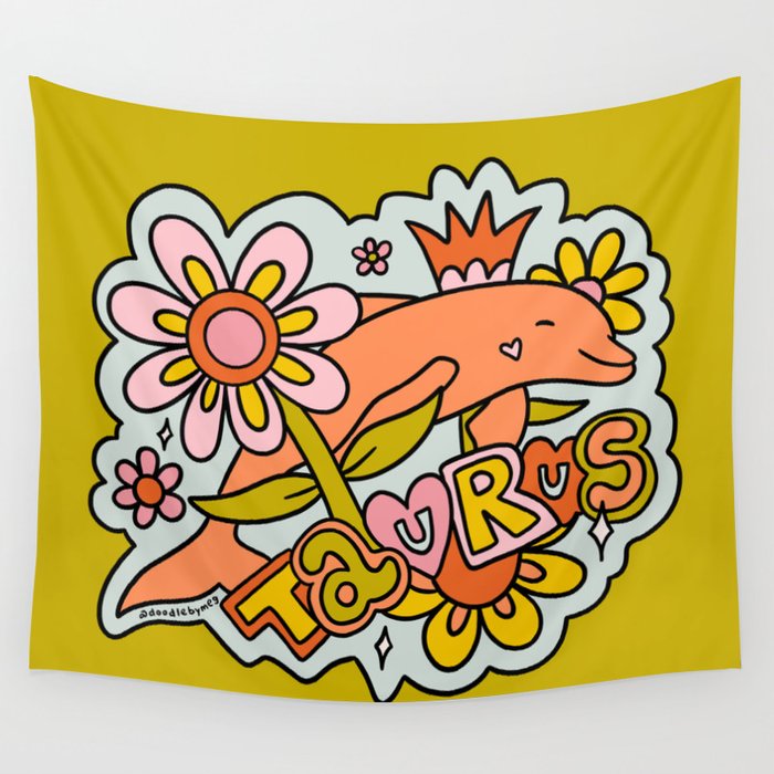 Taurus Dolphin Wall Tapestry Gallery Image 1