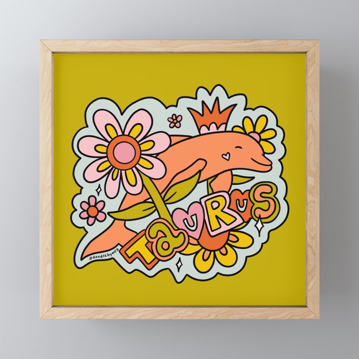 Taurus Dolphin Mini Art Print Gallery Image 1