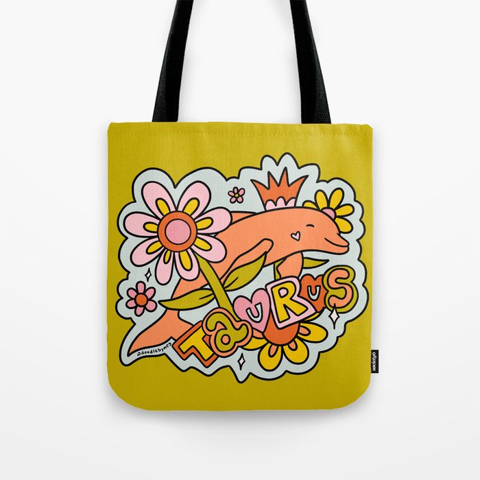 Taurus Dolphin Tote Bag Gallery Image 1