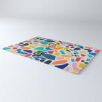 Original Painting by Ejaaz Haniff Acrylic Painting Abstract Art Shapes Pattern Fun Colorful Shapes Rug Gallery Image 3