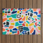 Original Painting by Ejaaz Haniff Acrylic Painting Abstract Art Shapes Pattern Fun Colorful Shapes Outdoor Rug Gallery Image 1