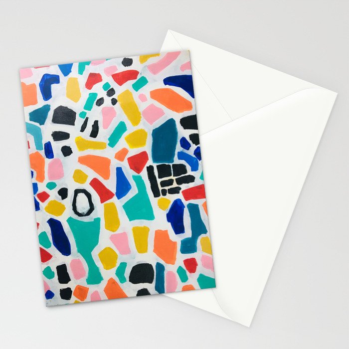 Original Painting by Ejaaz Haniff Acrylic Painting Abstract Art Shapes Pattern Fun Colorful Shapes Stationery Card Gallery Image 2