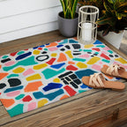 Original Painting by Ejaaz Haniff Acrylic Painting Abstract Art Shapes Pattern Fun Colorful Shapes Outdoor Rug Gallery Image 2