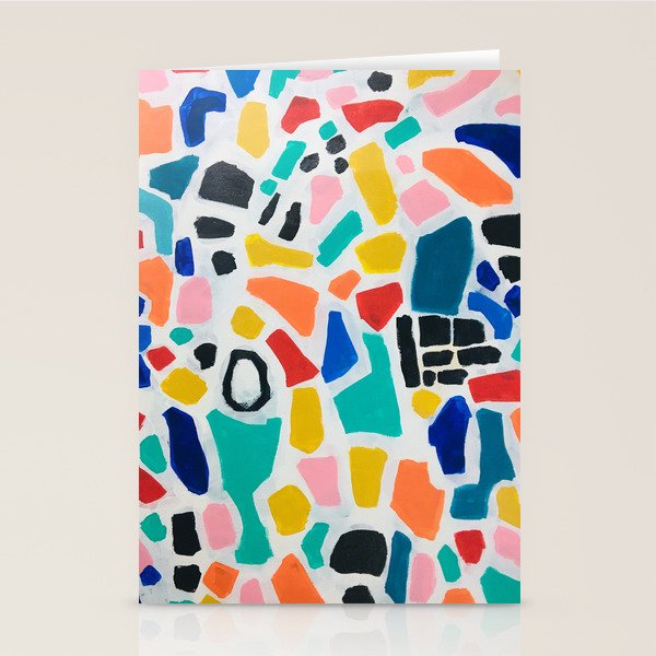 Original Painting by Ejaaz Haniff Acrylic Painting Abstract Art Shapes Pattern Fun Colorful Shapes Stationery Card Gallery Image 2
