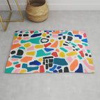 Original Painting by Ejaaz Haniff Acrylic Painting Abstract Art Shapes Pattern Fun Colorful Shapes Rug Gallery Image 1