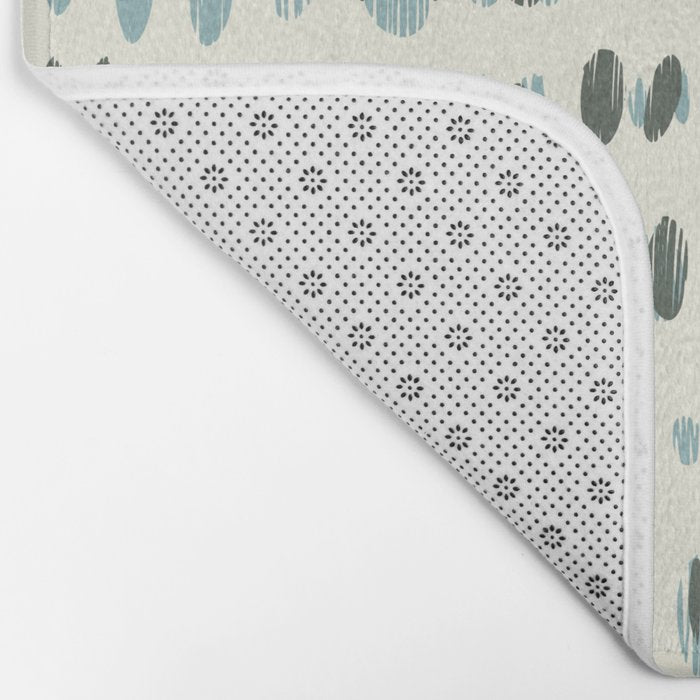Wildlife Safari Dots blue Bath Mat Gallery Image 2