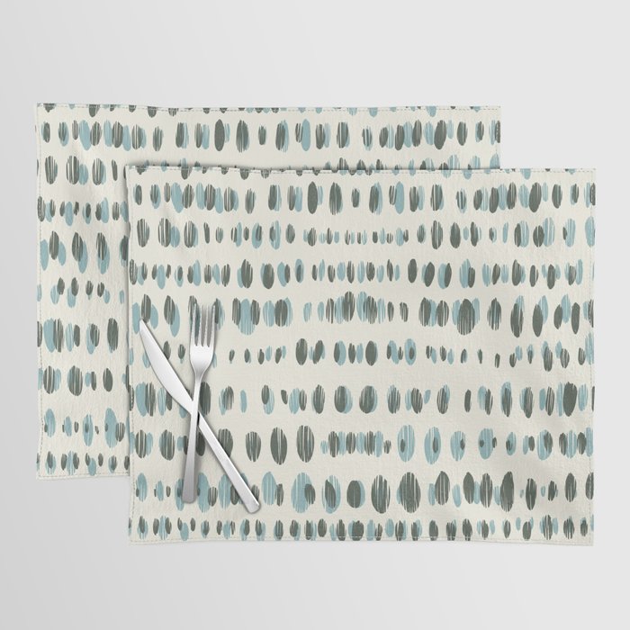 Wildlife Safari Dots blue Placemat Gallery Image 1