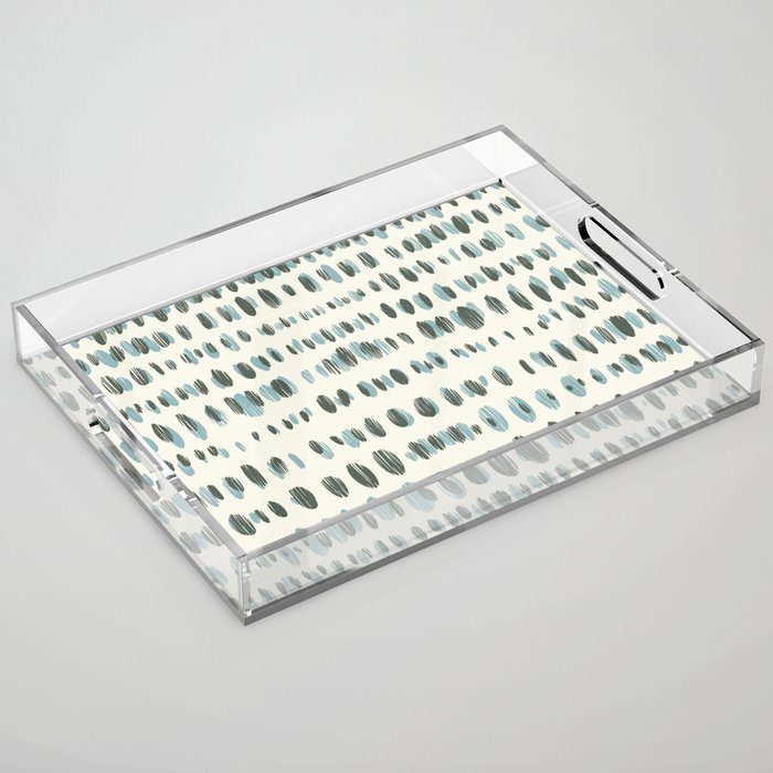 Wildlife Safari Dots blue Acrylic Tray Gallery Image 1
