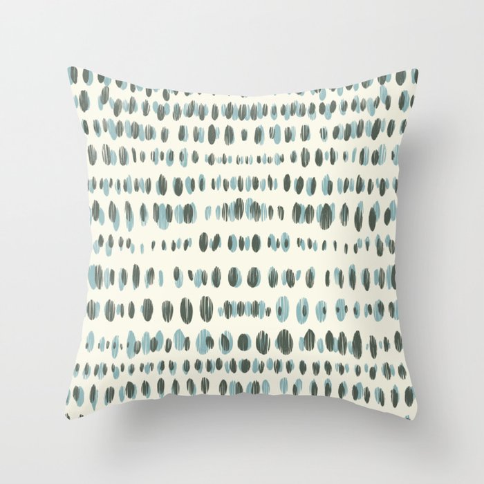 Wildlife Safari Dots blue Throw Pillow Gallery Image 6