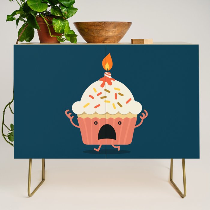 Cupcake on fire Credenza Gallery Image 1
