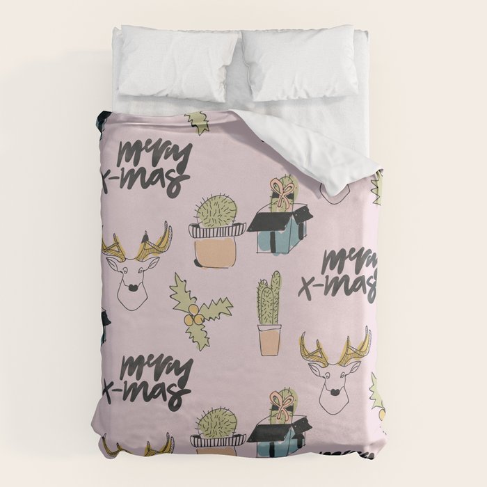 Christmas Cactus Duvet Cover Gallery Image 6