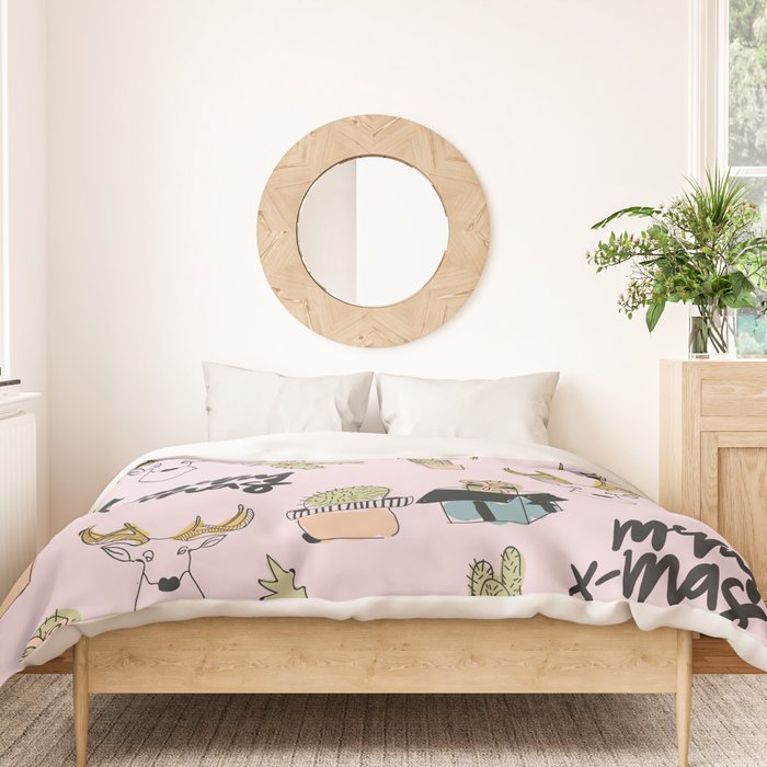 Christmas Cactus Duvet Cover Gallery Image 3