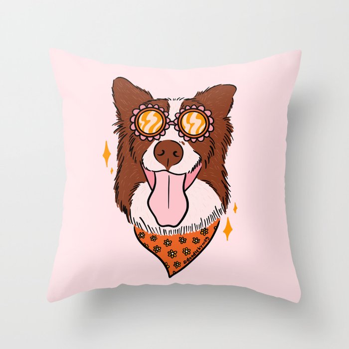 Summer Dog Throw Pillow Gallery Image 6