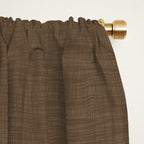 Cozy Linen Effect in Coffee Liqueur Brown Window Curtain Gallery Image 2