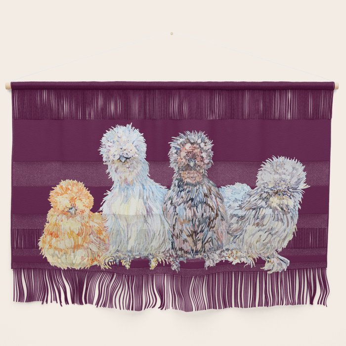 Silkie Chicken Huddle Wall Hanging Gallery Image 1