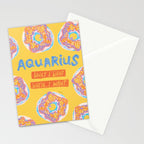 Aquarius Confidence in Buttercup Yellow | Zodiac Series Stationery Card Gallery Image 2