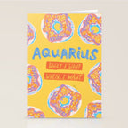 Aquarius Confidence in Buttercup Yellow | Zodiac Series Stationery Card Gallery Image 2