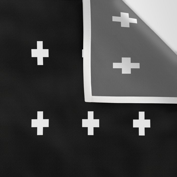 Swiss Cross Black Small Wall Tapestry Gallery Image 3