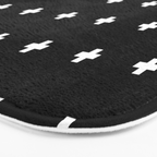 Swiss Cross Black Small Bath Mat Gallery Image 3
