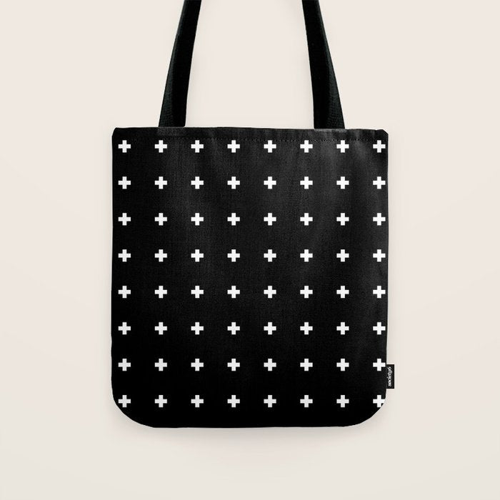Swiss Cross Black Small Tote Bag Gallery Image 1