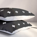 Swiss Cross Black Small Pillow Sham Gallery Image 3