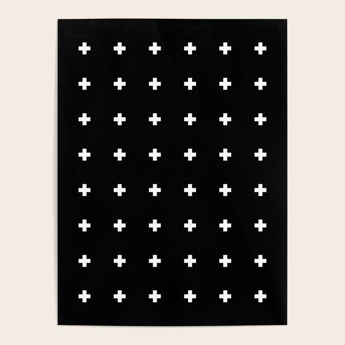 Swiss Cross Black Small Poster Gallery Image 4